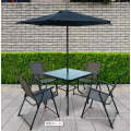 Cutom color and logo patio garden set mental folding bistro set 6 piece